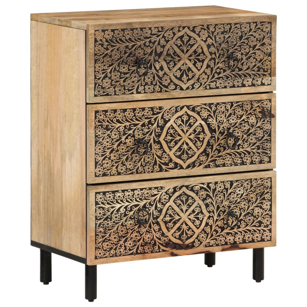 Side Cabinets 3 Pcs 60X33X75 Cm Solid Wood Mango