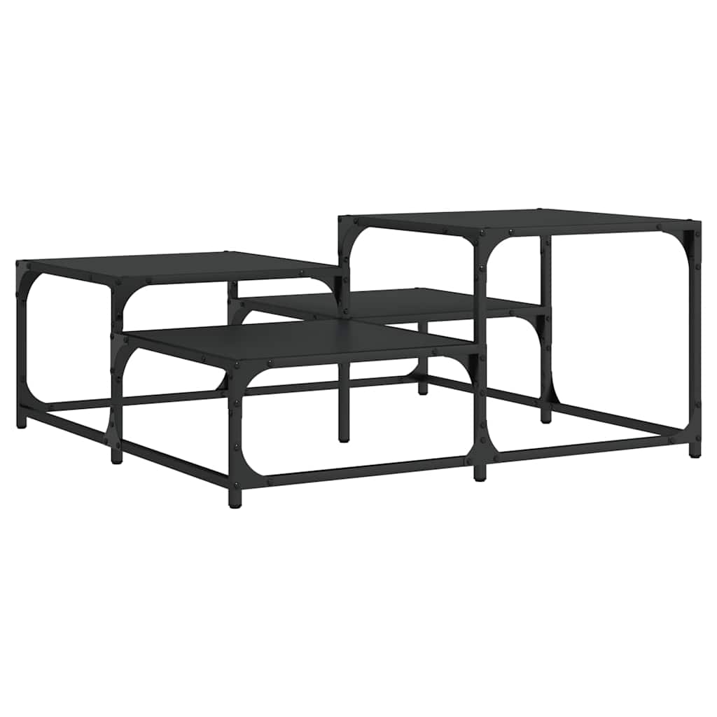 Coffee Table Engineered Wood Black Smoked Oak Sonoma Oak Brown Oak Grey Sonoma 6