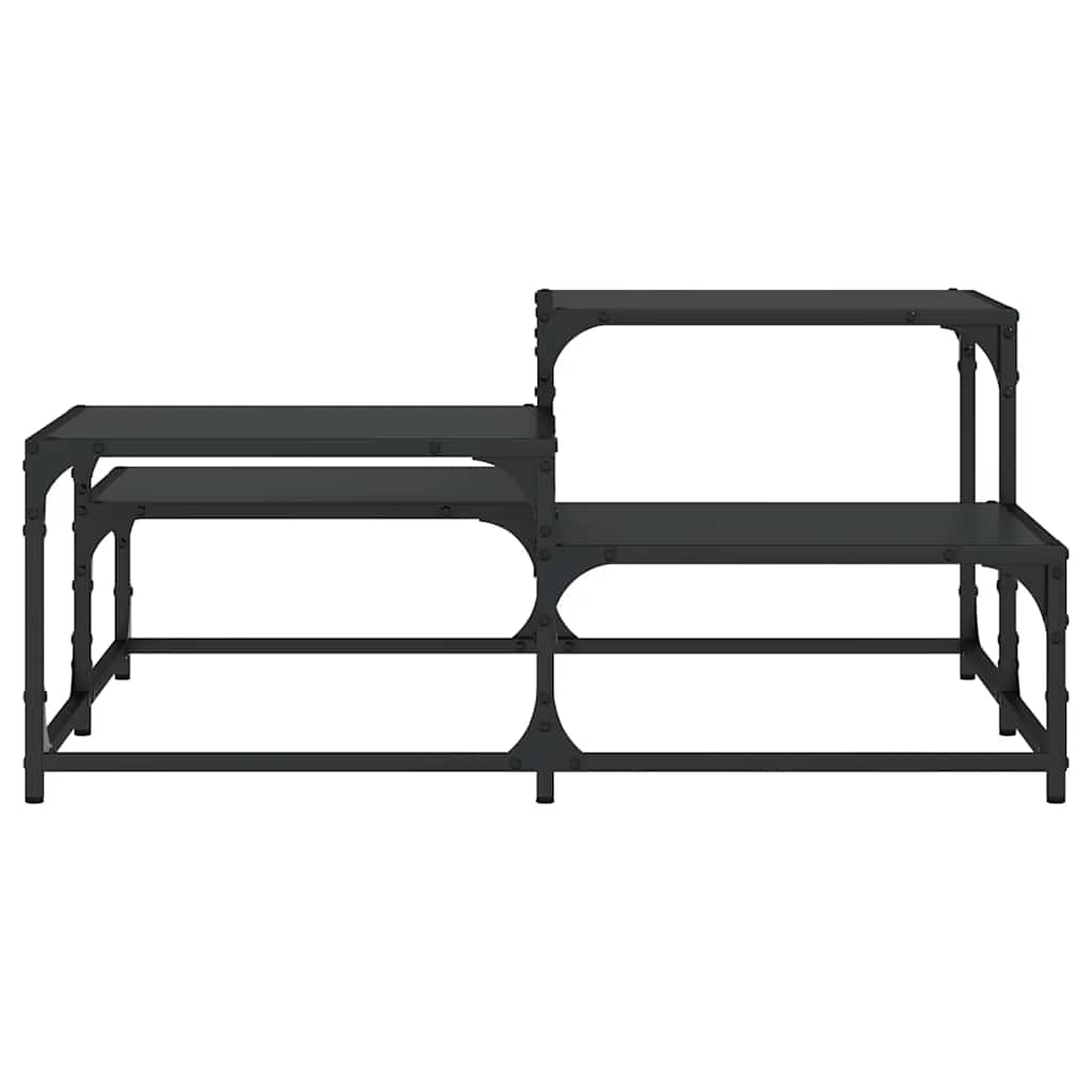 Coffee Table Engineered Wood Black Smoked Oak Sonoma Oak Brown Oak Grey Sonoma 6