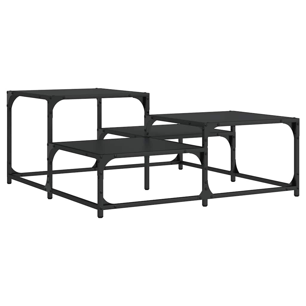 Coffee Table Engineered Wood Black Smoked Oak Sonoma Oak Brown Oak Grey Sonoma 6