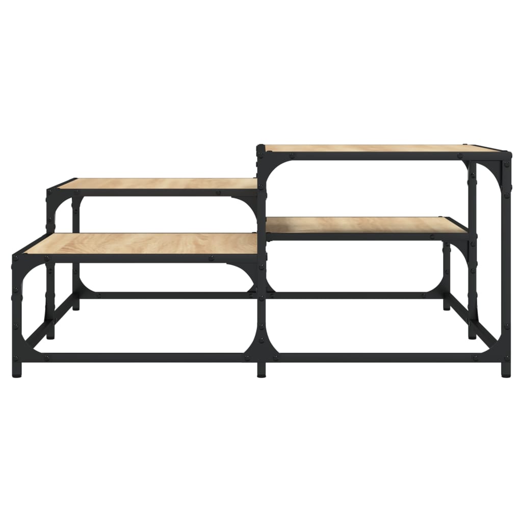 Coffee Table Engineered Wood Black Smoked Oak Sonoma Oak Brown Oak Grey Sonoma 6