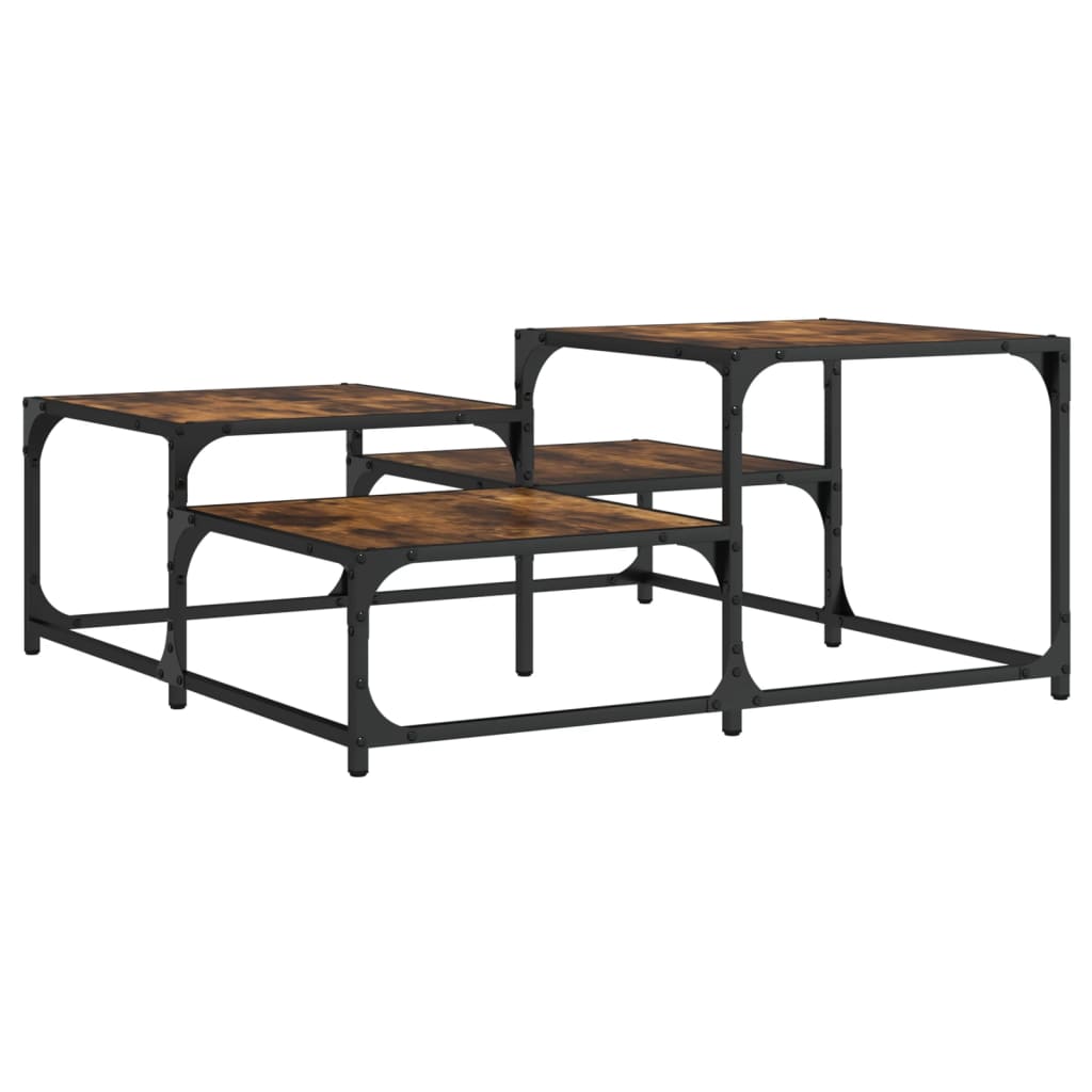Coffee Table Engineered Wood Black Smoked Oak Sonoma Oak Brown Oak Grey Sonoma 6