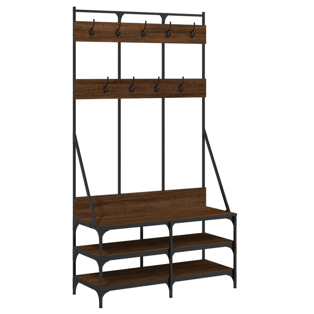 Clothes Rack With Shoe Storage 100X40X184 Cm