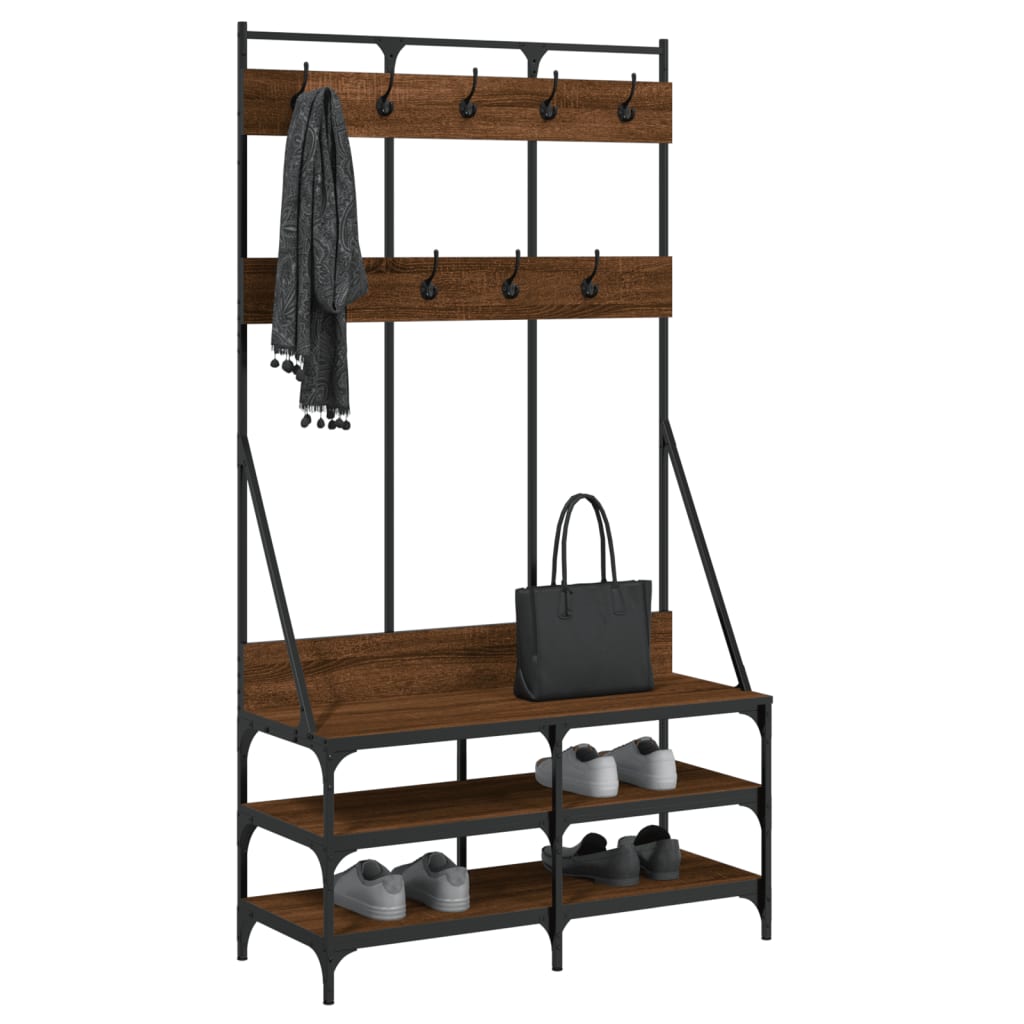 Clothes Rack With Shoe Storage 100X40X184 Cm