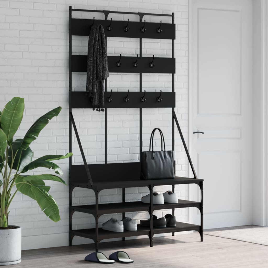Clothes Rack With Shoe Storage 100X40X184 Cm