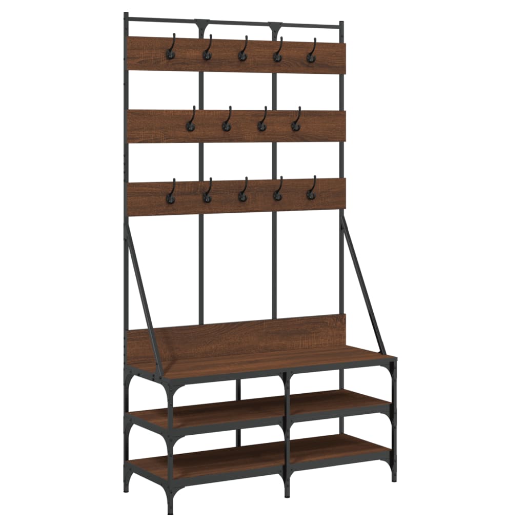 Clothes Rack With Shoe Storage 100X40X184 Cm