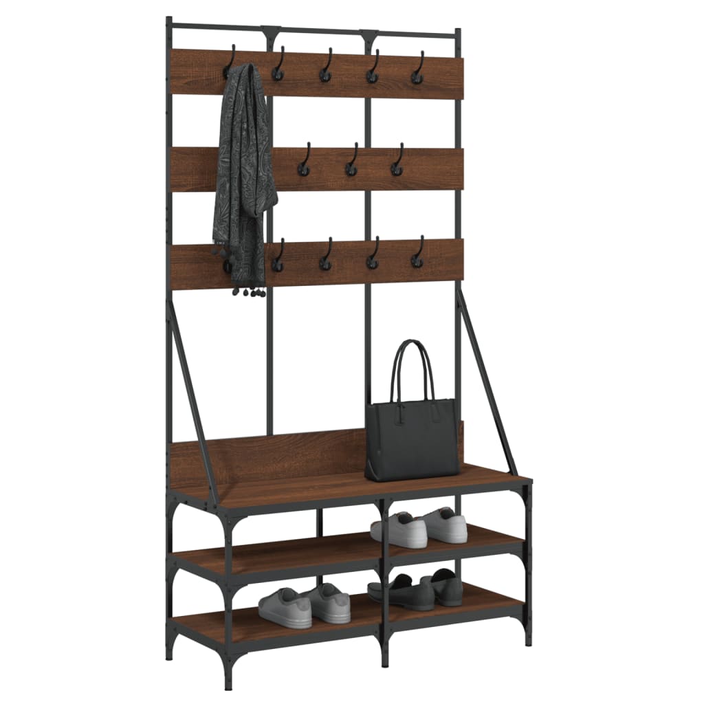Clothes Rack With Shoe Storage 100X40X184 Cm