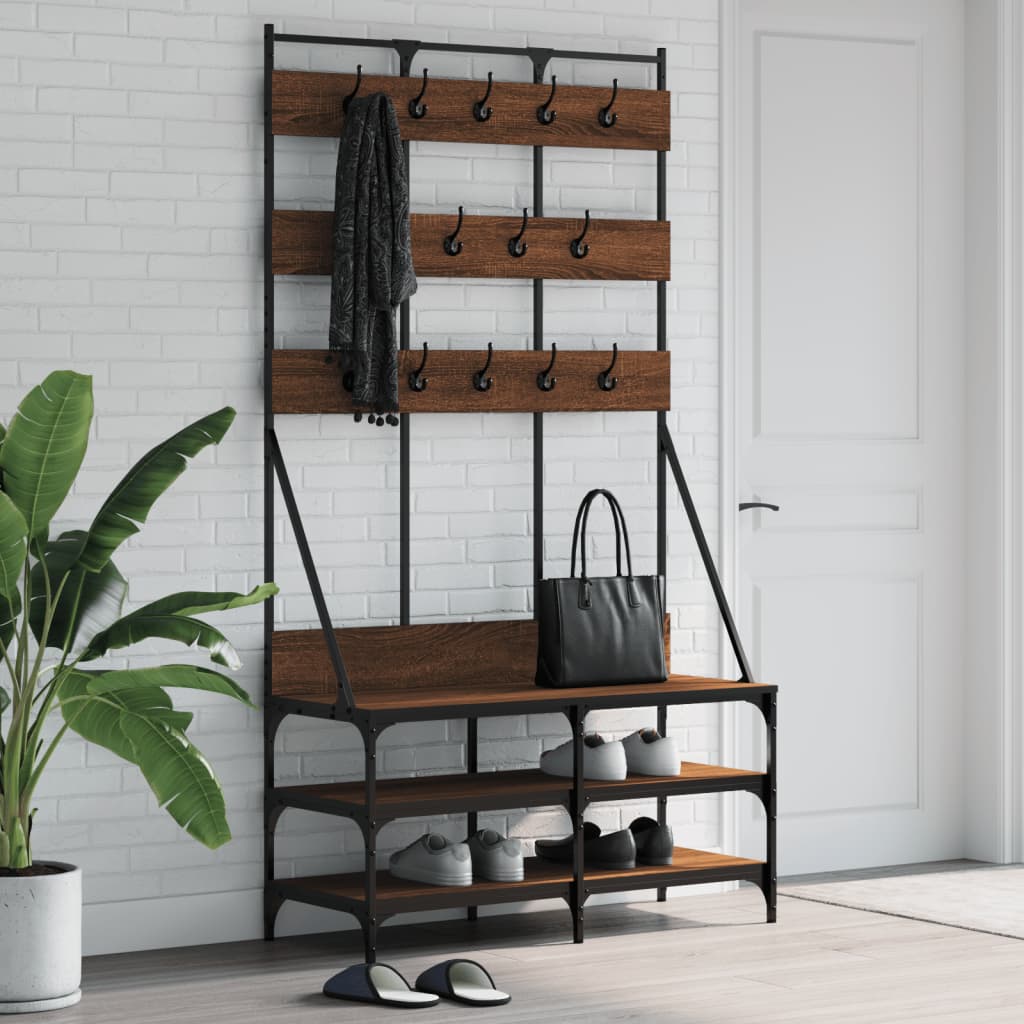 Clothes Rack With Shoe Storage 100X40X184 Cm