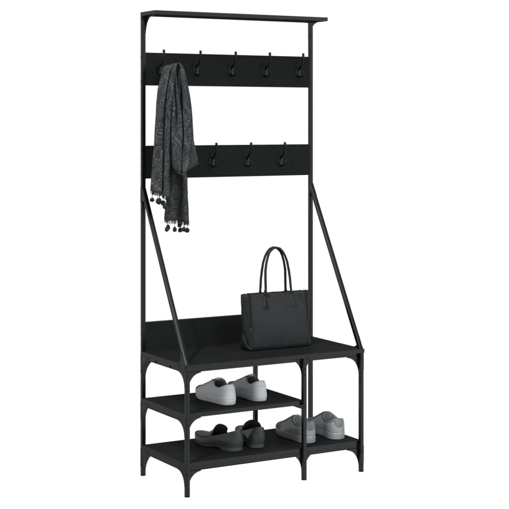 Clothes Rack With Shoe Storage 80X40X184 Cm