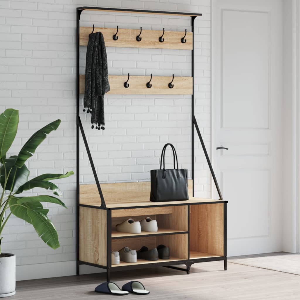 Clothes Rack With Shoe Storage 100X41X184 Cm