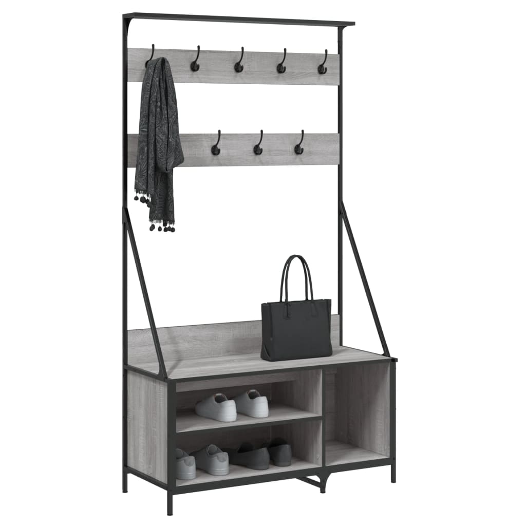 Clothes Rack With Shoe Storage 100X41X184 Cm
