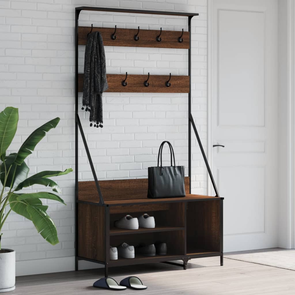 Clothes Rack With Shoe Storage 100X41X184 Cm