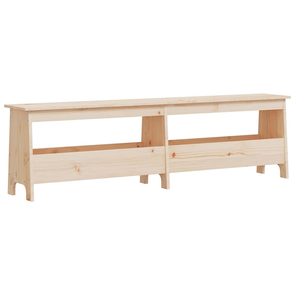Storage & Entryway Benches Hall Bench Solid Wood Pine white brown natural 100 cm