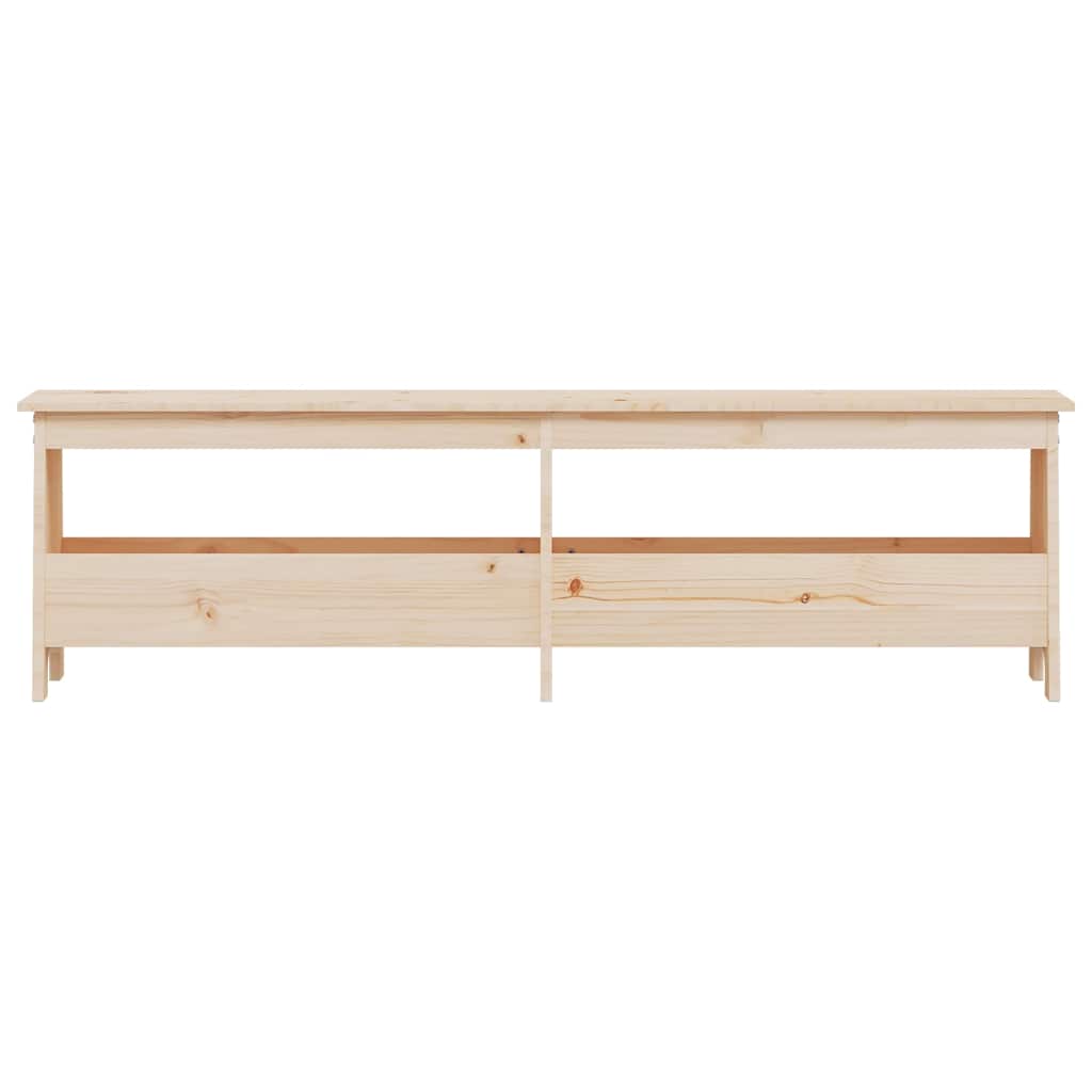 Storage & Entryway Benches Hall Bench Solid Wood Pine white brown natural 100 cm