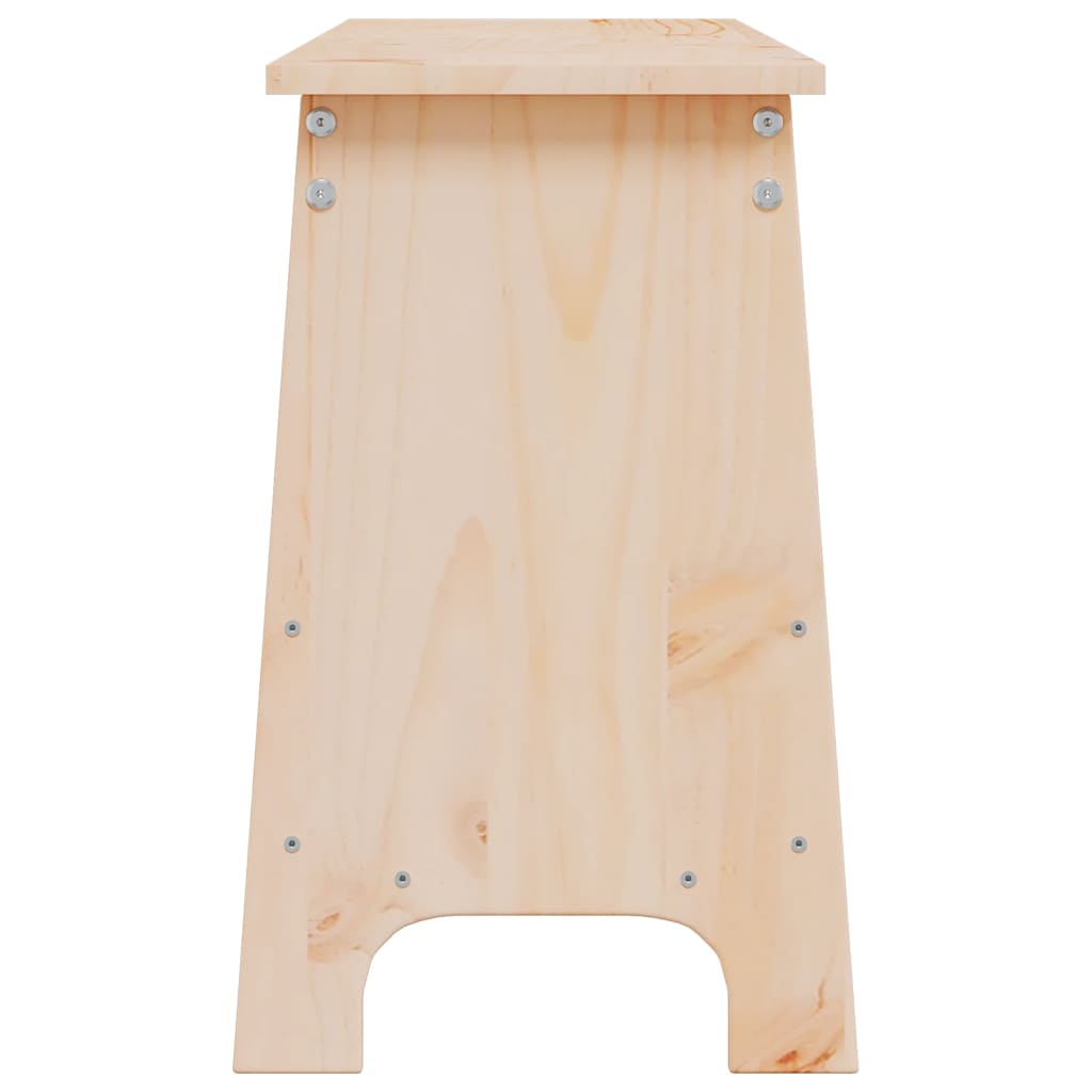 Storage & Entryway Benches Hall Bench Solid Wood Pine white brown natural 100 cm
