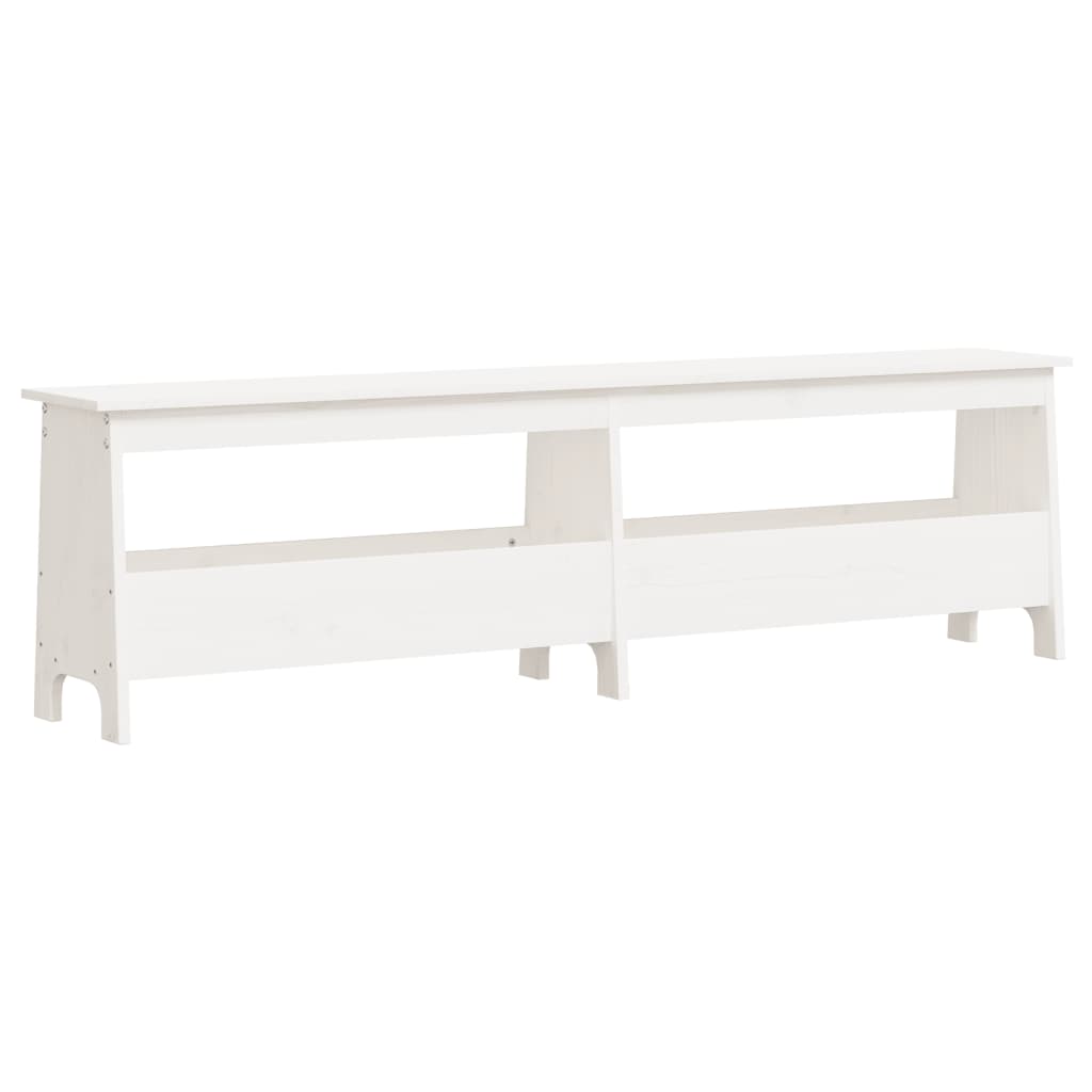 Storage & Entryway Benches Hall Bench Solid Wood Pine white brown natural 100 cm