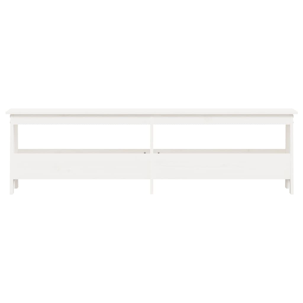 Storage & Entryway Benches Hall Bench Solid Wood Pine white brown natural 100 cm