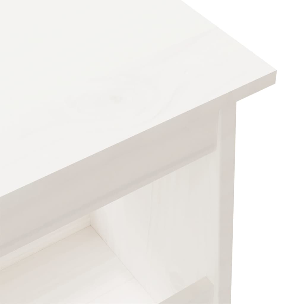 Storage & Entryway Benches Hall Bench Solid Wood Pine white brown natural 100 cm