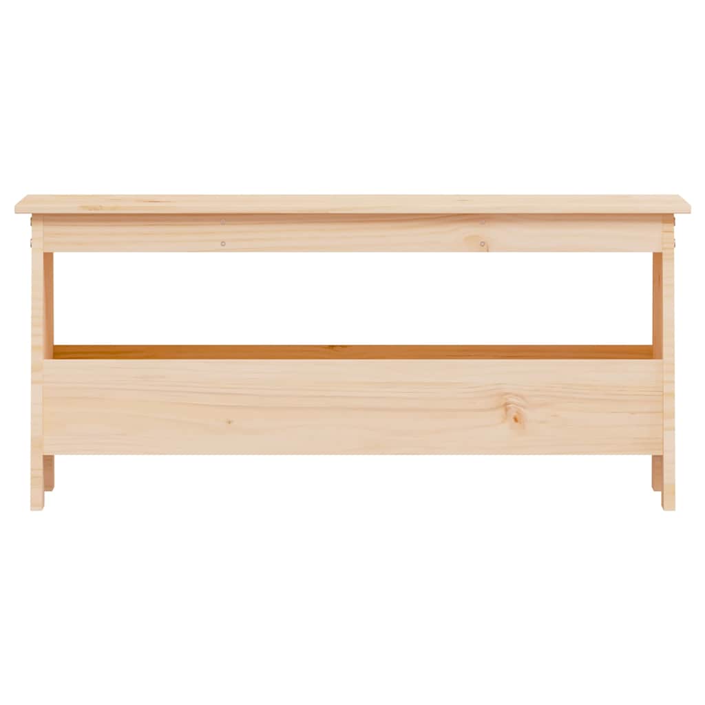Storage & Entryway Benches Hall Bench Solid Wood Pine white brown natural 100 cm