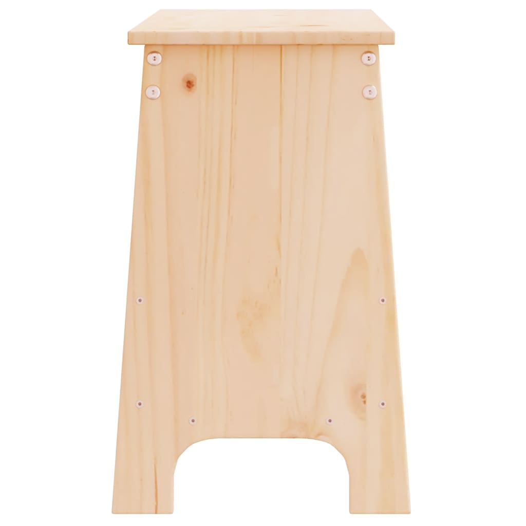 Storage & Entryway Benches Hall Bench Solid Wood Pine white brown natural 100 cm