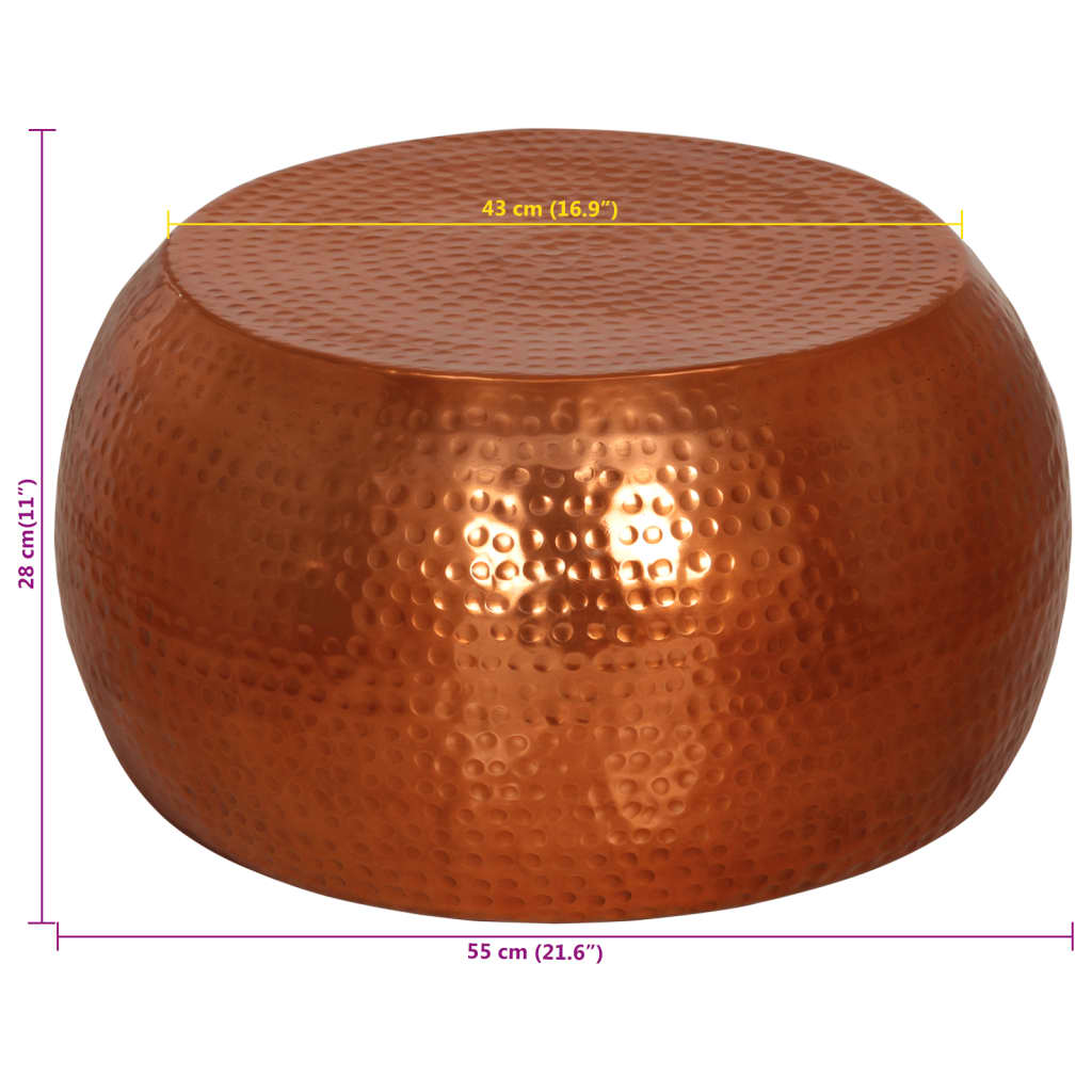 Coffee Table Ø55X28 Cm Aluminium