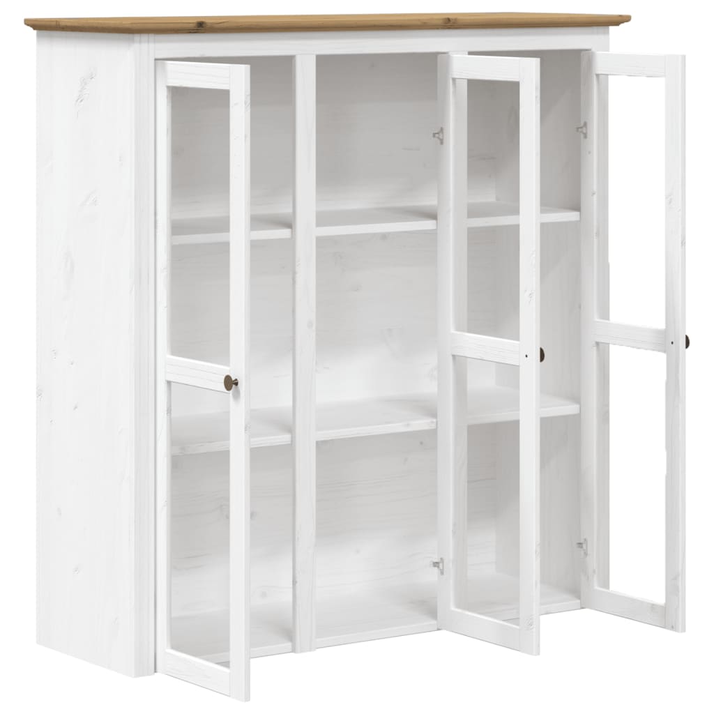 Highborad "Bodo" White And 115.5X43X200.5Cm Solid Wood Pine