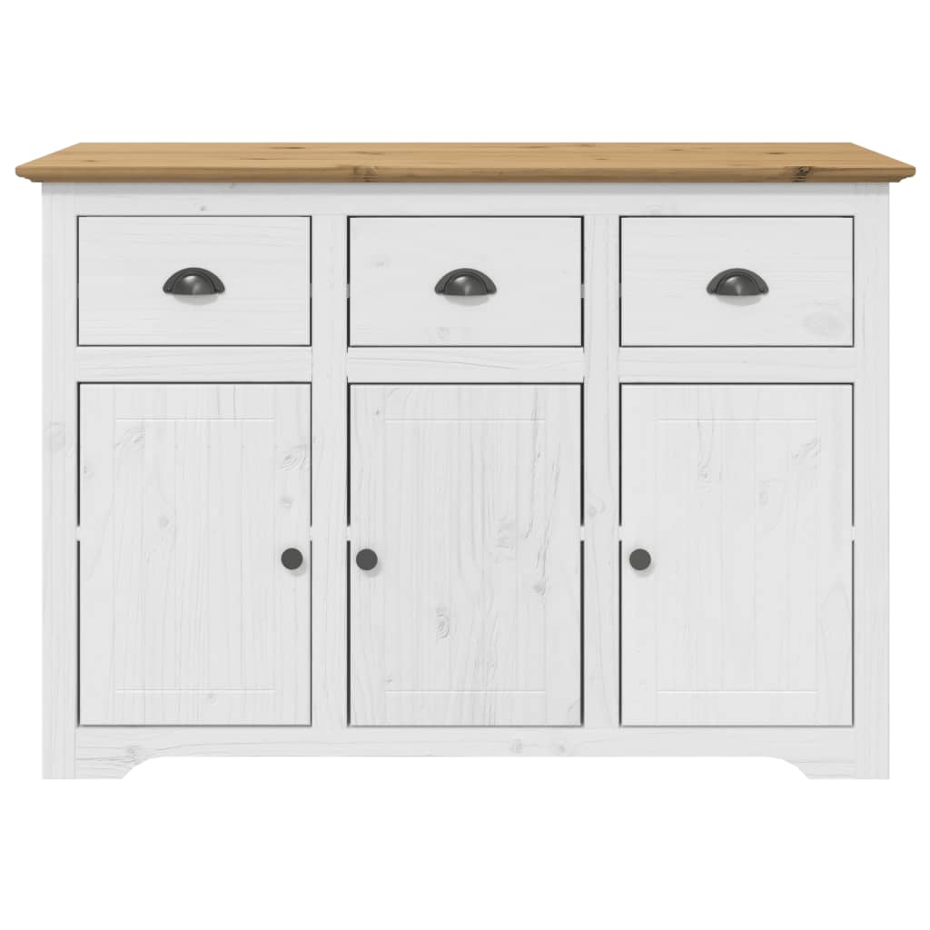 Highborad "Bodo" White And 115.5X43X200.5Cm Solid Wood Pine