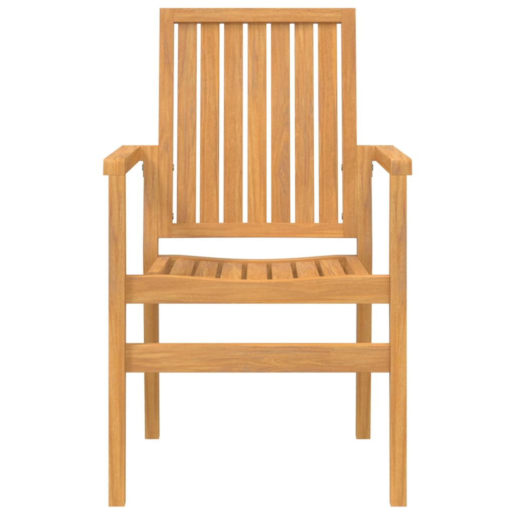 Stackable Garden Chairs 6 Pcs 56.5X57.5X91 Cm Solid Wood Teak