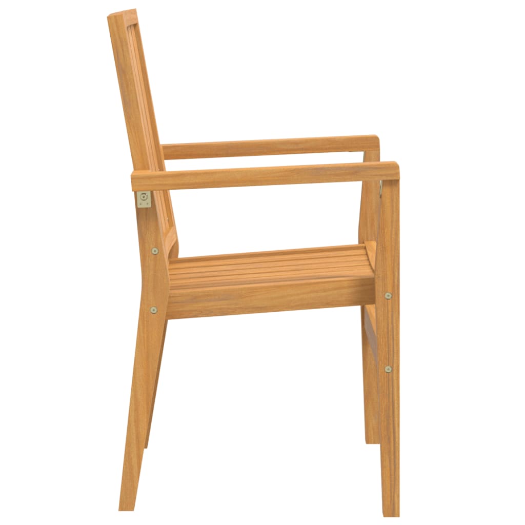 Stackable Garden Chairs 6 Pcs 56.5X57.5X91 Cm Solid Wood Teak