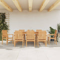 Stackable Garden Chairs 6 Pcs 56.5X57.5X91 Cm Solid Wood Teak