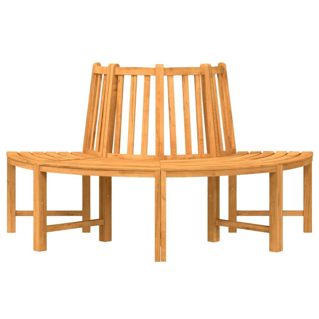 Tree Benches 2 Pcs Half Round Ø160 Cm Solid Wood Teak