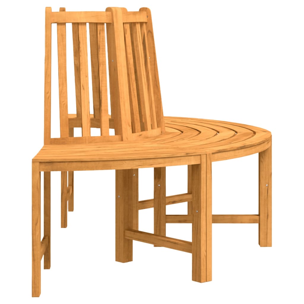 Tree Benches 2 Pcs Half Round Ø160 Cm Solid Wood Teak