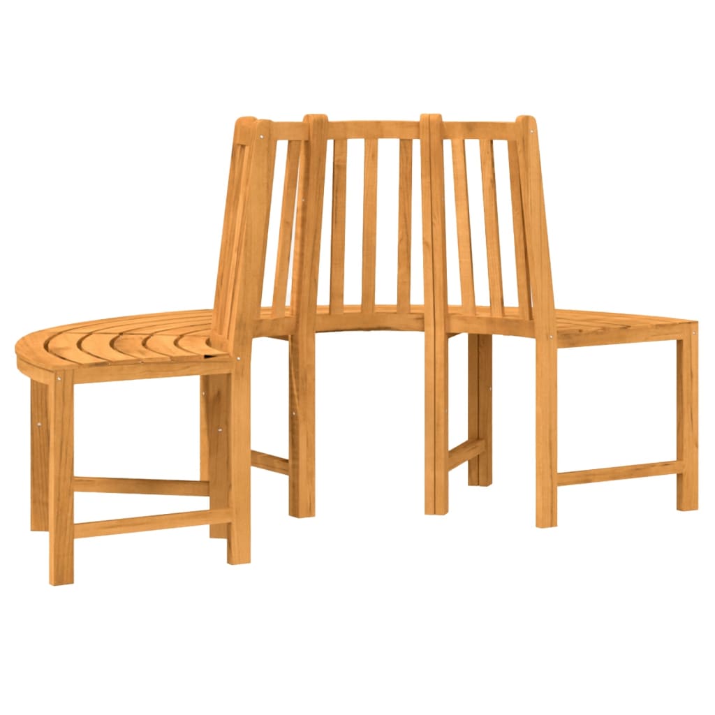 Tree Benches 2 Pcs Half Round Ø160 Cm Solid Wood Teak