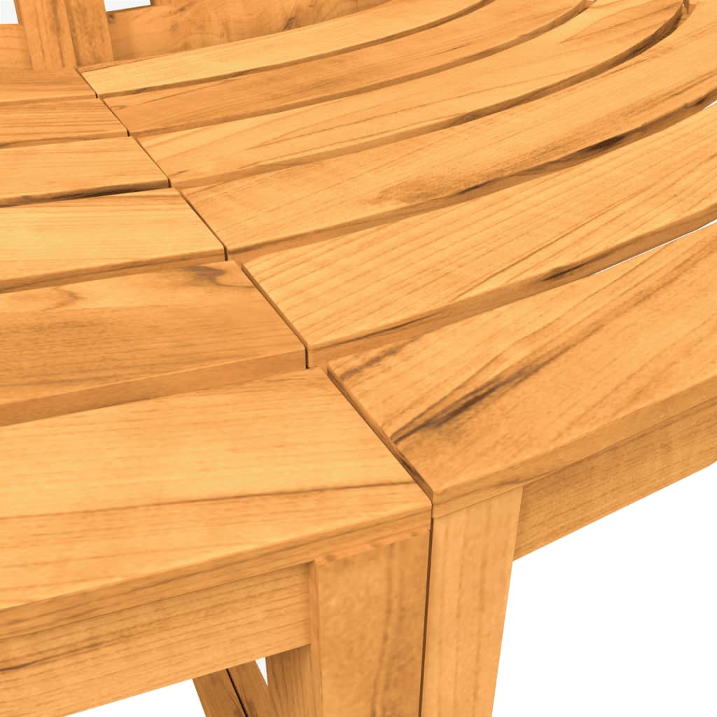 Tree Benches 2 Pcs Half Round Ø160 Cm Solid Wood Teak