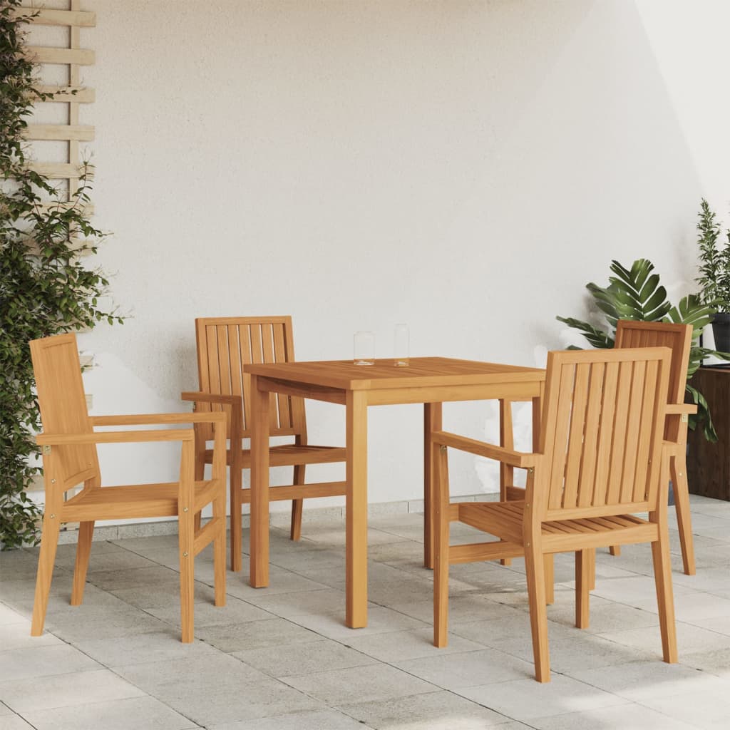 3 Piece Garden Dining Set Solid Wood Teak