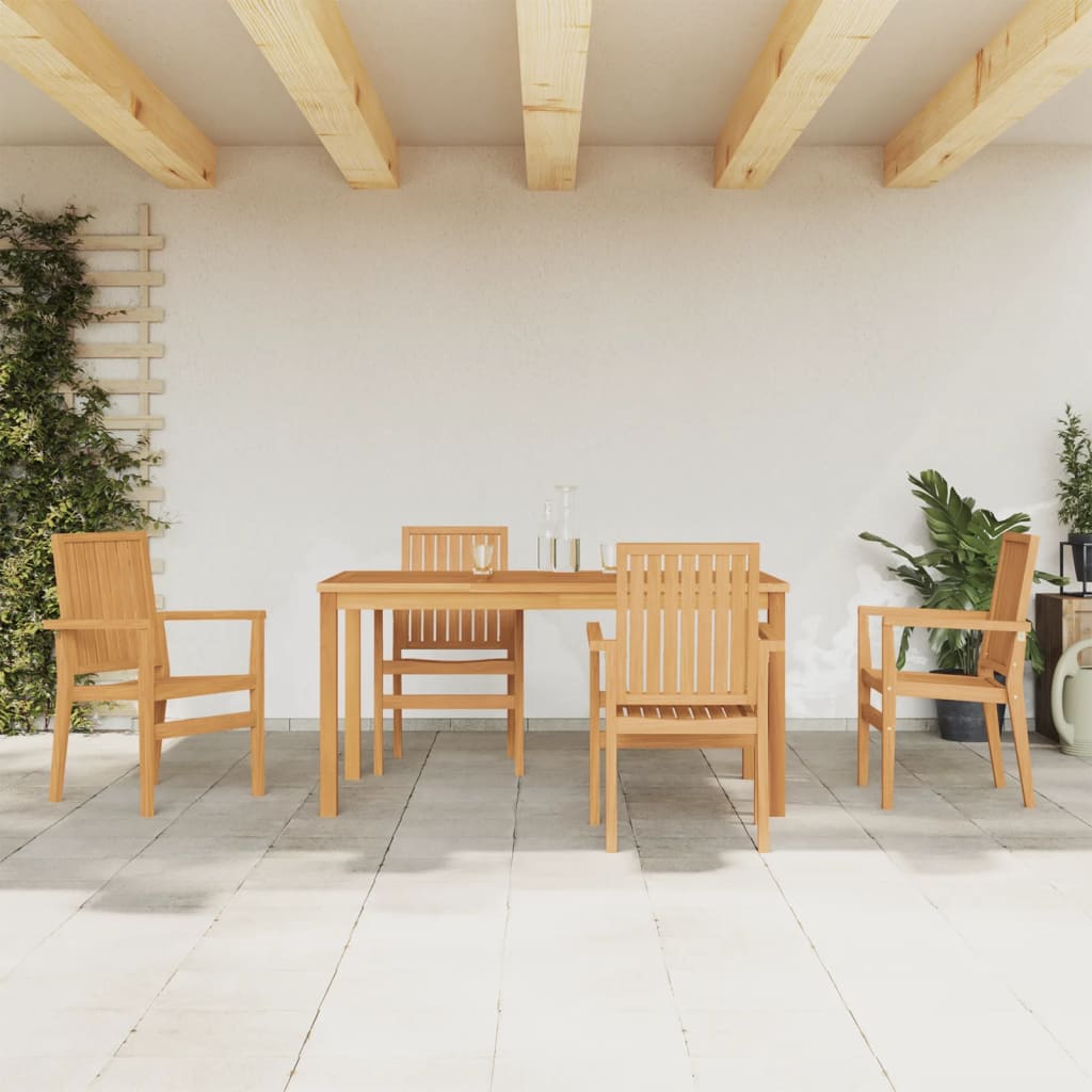 3 Piece Garden Dining Set Solid Wood Teak