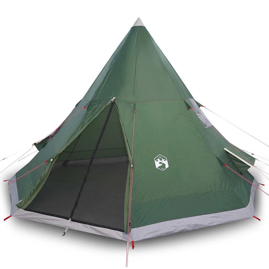 Tents 4 Person Camping Tent Waterproof Tipi Teepee Large 367Cm Blue Carry Bag 36