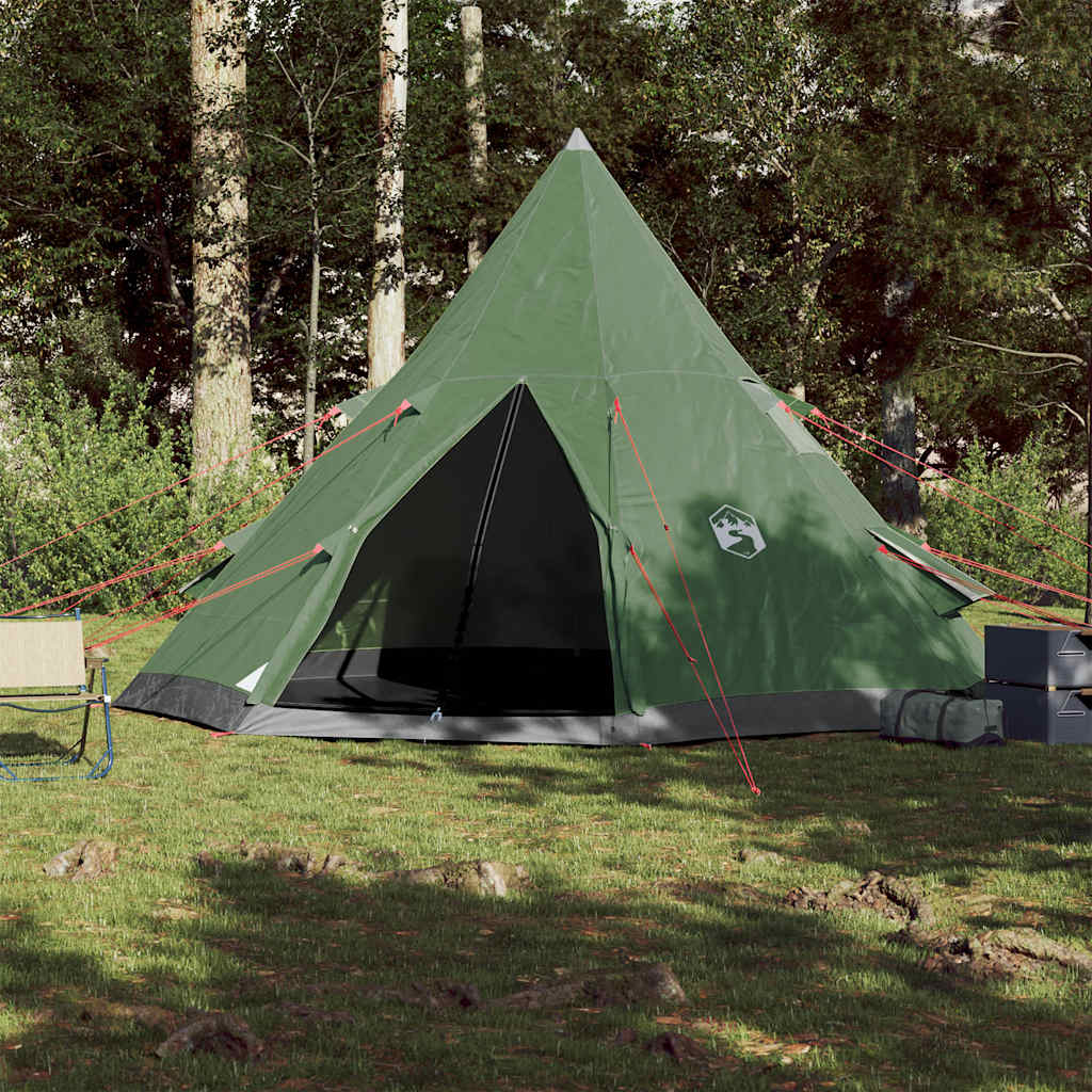 Tents 4 Person Camping Tent Waterproof Tipi Teepee Large 367Cm Blue Carry Bag 36