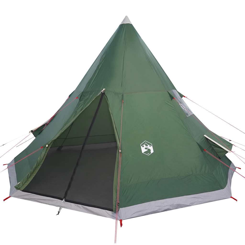 Tents 4 Person Camping Tent Waterproof Tipi Teepee Large 367Cm Blue Carry Bag 36