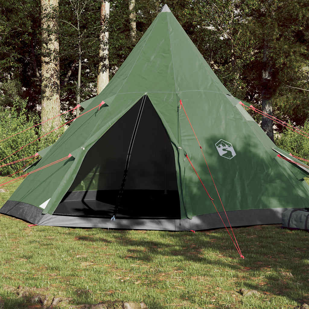 Tents 4 Person Camping Tent Waterproof Tipi Teepee Large 367Cm Blue Carry Bag 36