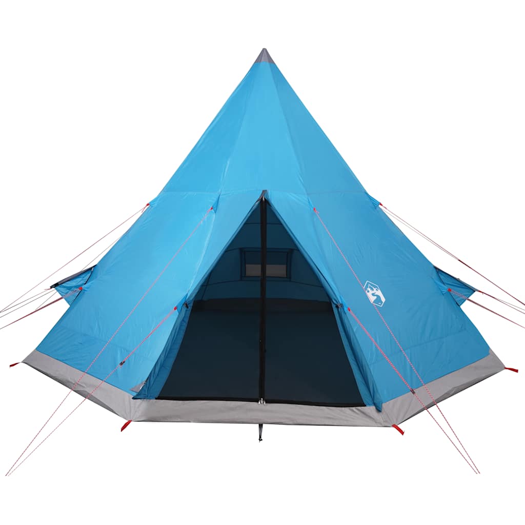 Tents 4 Person Camping Tent Waterproof Tipi Teepee Large 367Cm Blue Carry Bag 36
