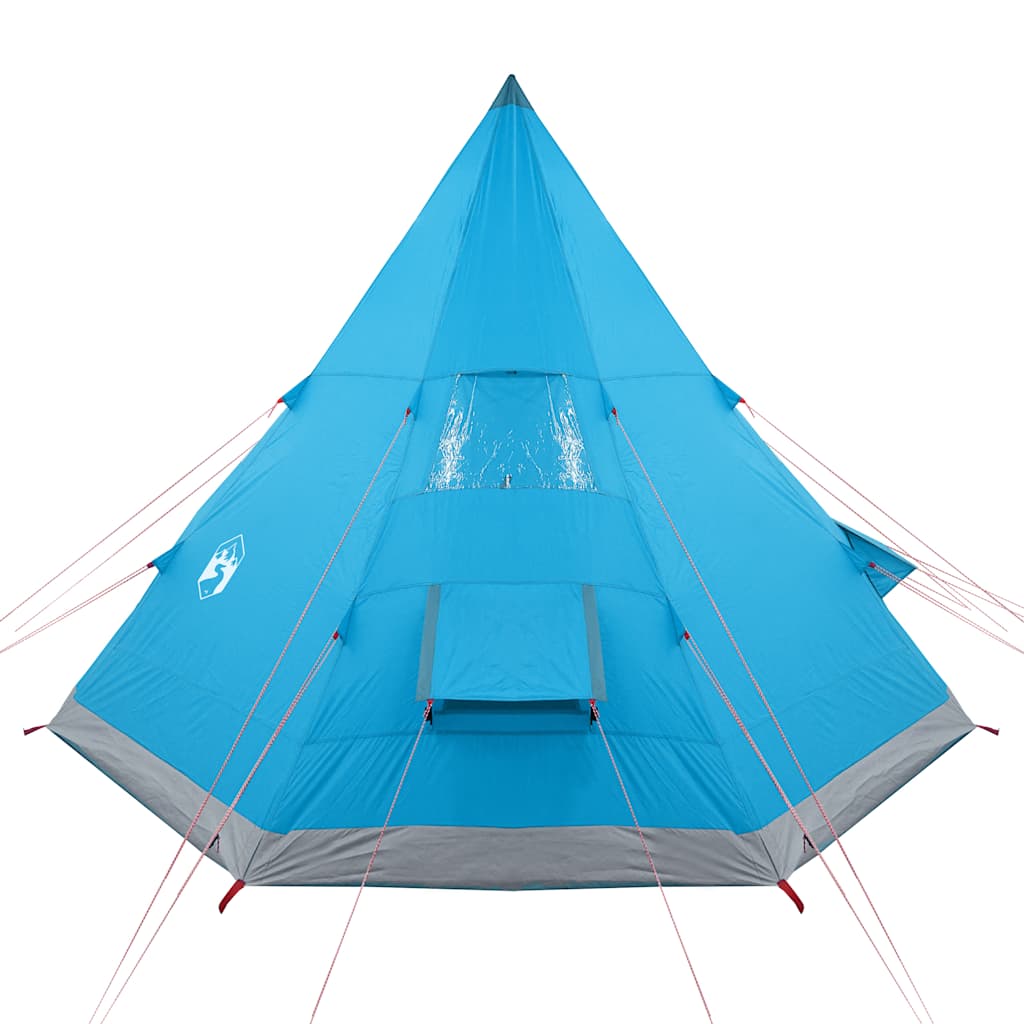 Tents 4 Person Camping Tent Waterproof Tipi Teepee Large 367cm Blue Carry Bag 36