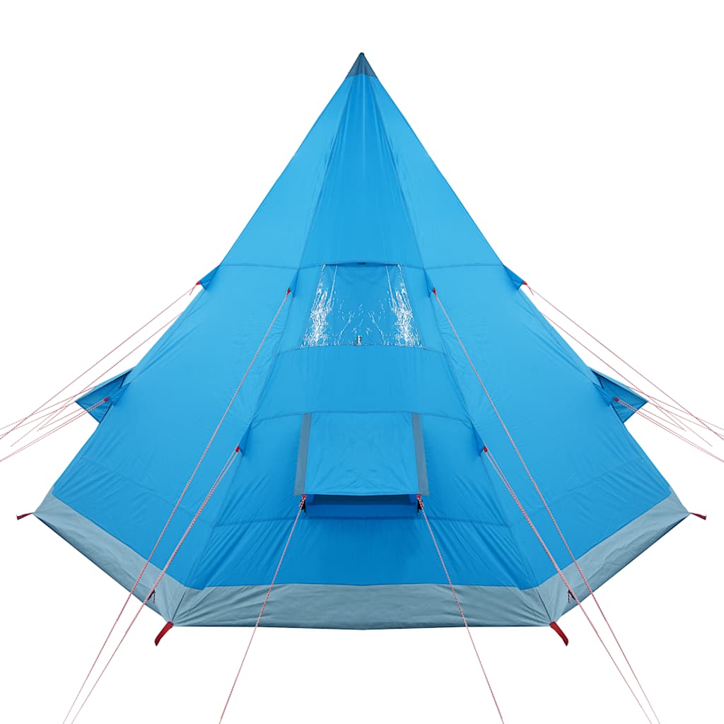 Tents 4 Person Camping Tent Waterproof Tipi Teepee Large 367Cm Blue Carry Bag 36