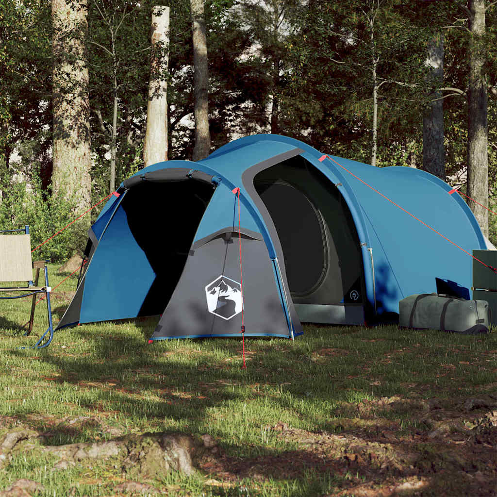 Tents 3 Person Tunnel Camping Tent Waterproof 370x185cm Blue green orange 200 cm