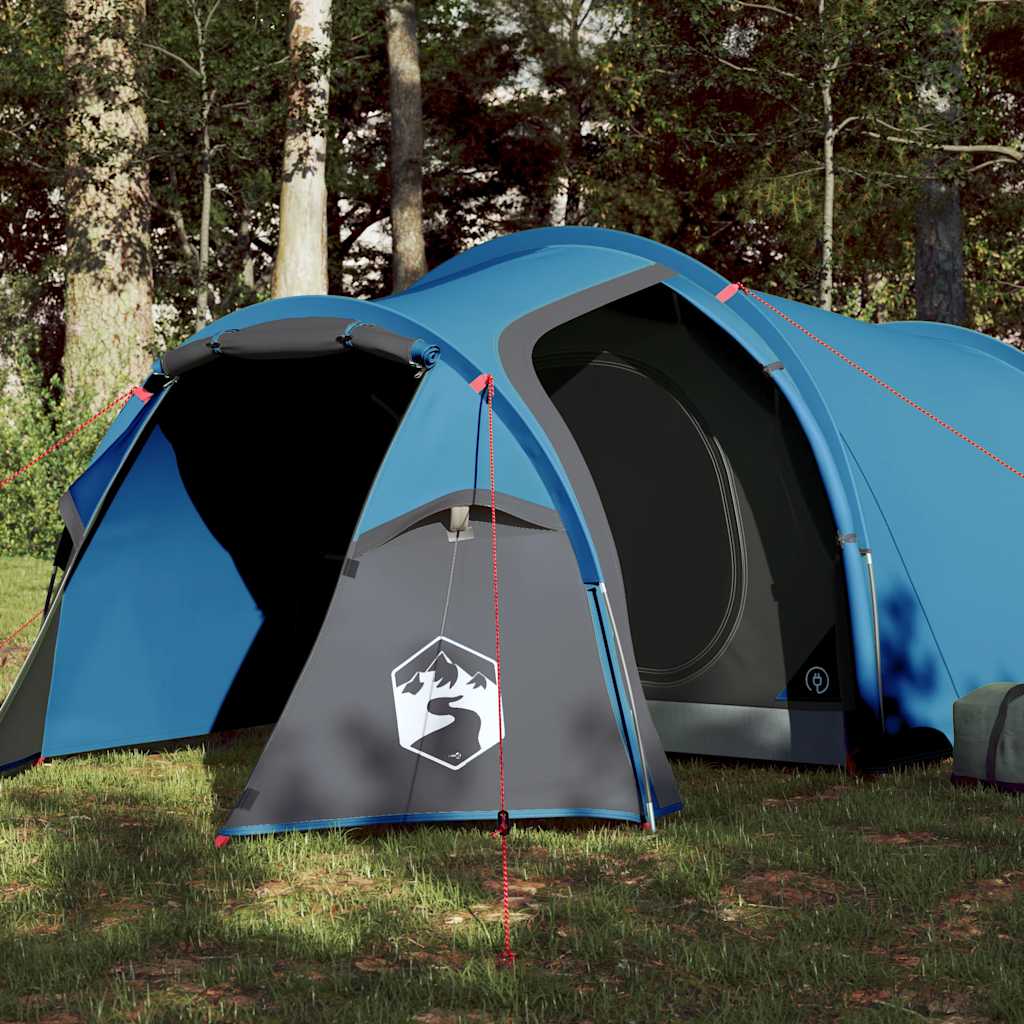 Tents 3 Person Tunnel Camping Tent Waterproof 370X185Cm Blue Green Orange 200 Cm