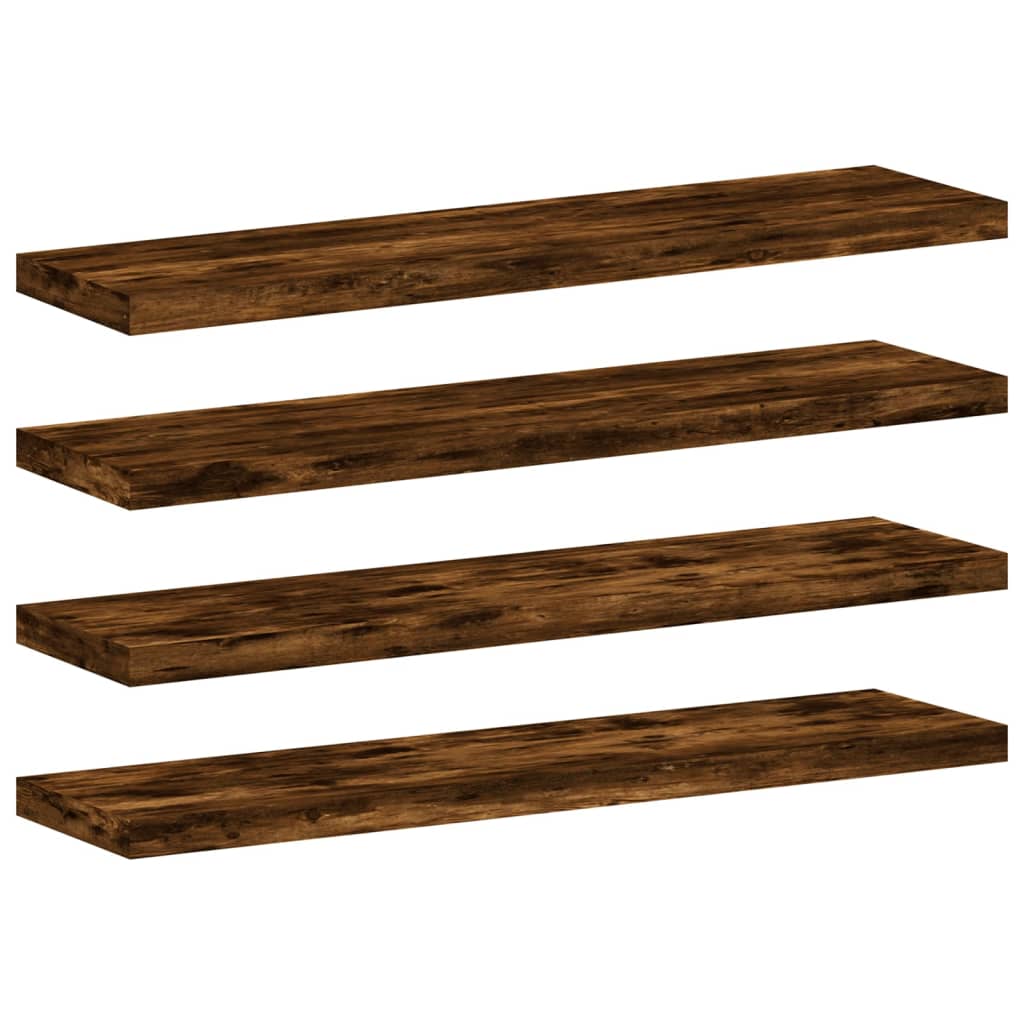 Wall Shelves 4 Pcs Engineered Wood