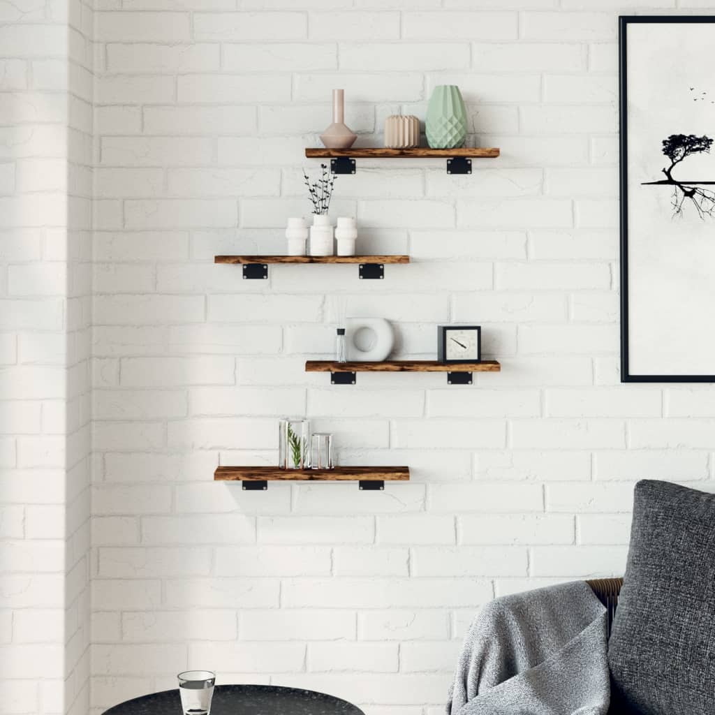 Wall Shelves 4 Pcs Engineered Wood