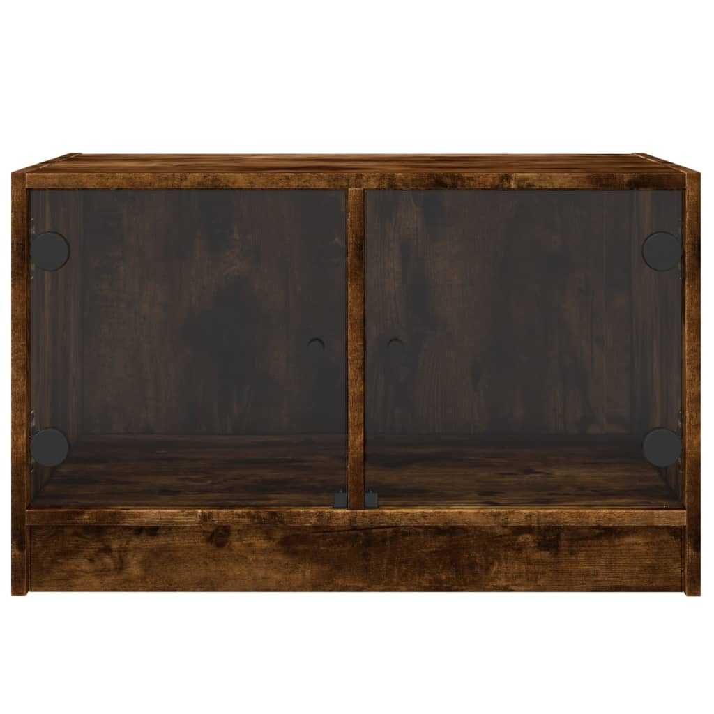Coffee Table With Glass Doors 68X50X42 Cm