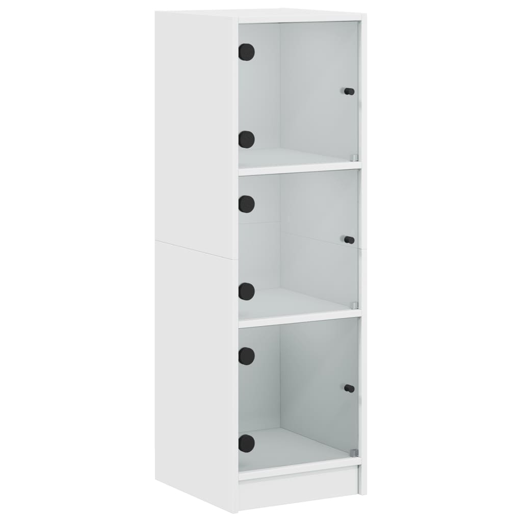Highboard With Glass Doors 35X37X109 Cm