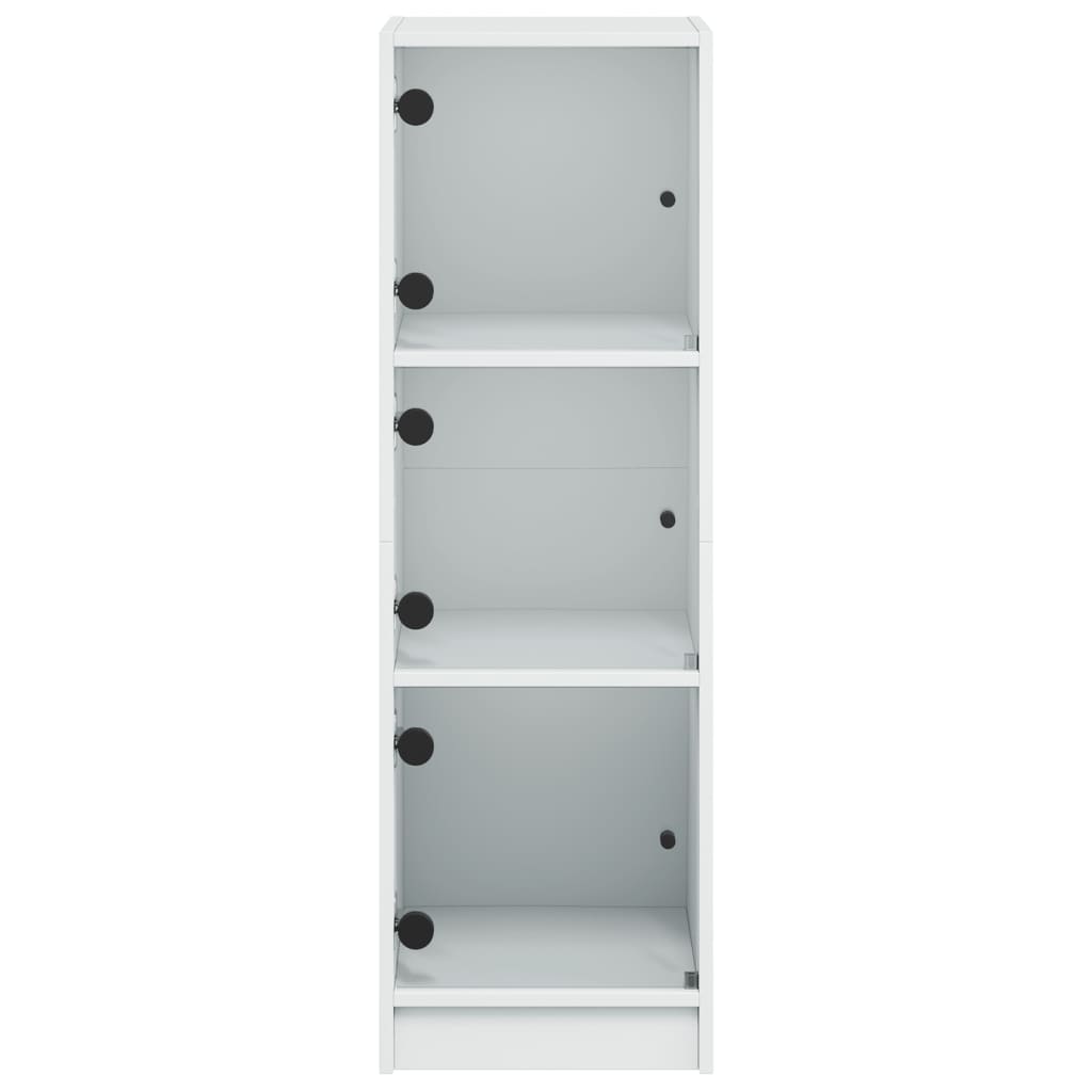 Highboard With Glass Doors 35X37X109 Cm